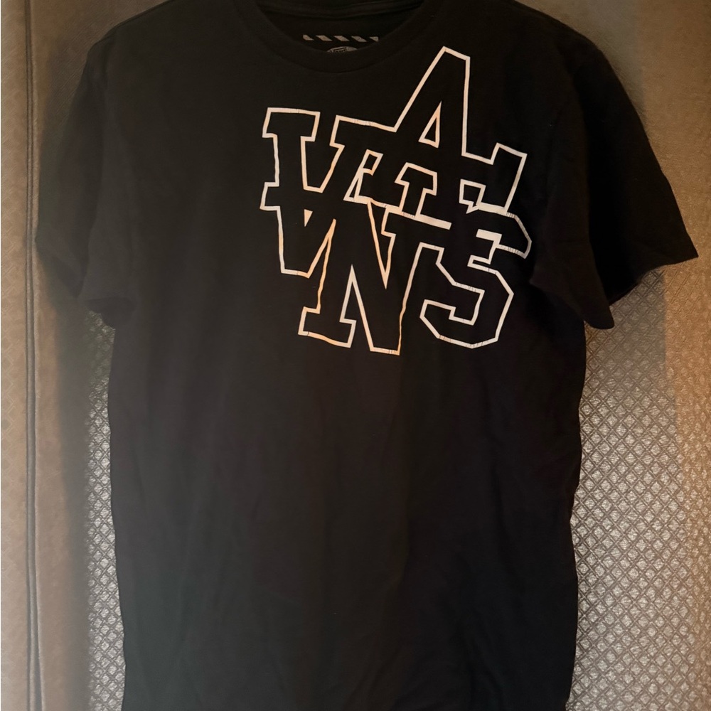 Vans Black Tee with Bold White Logo